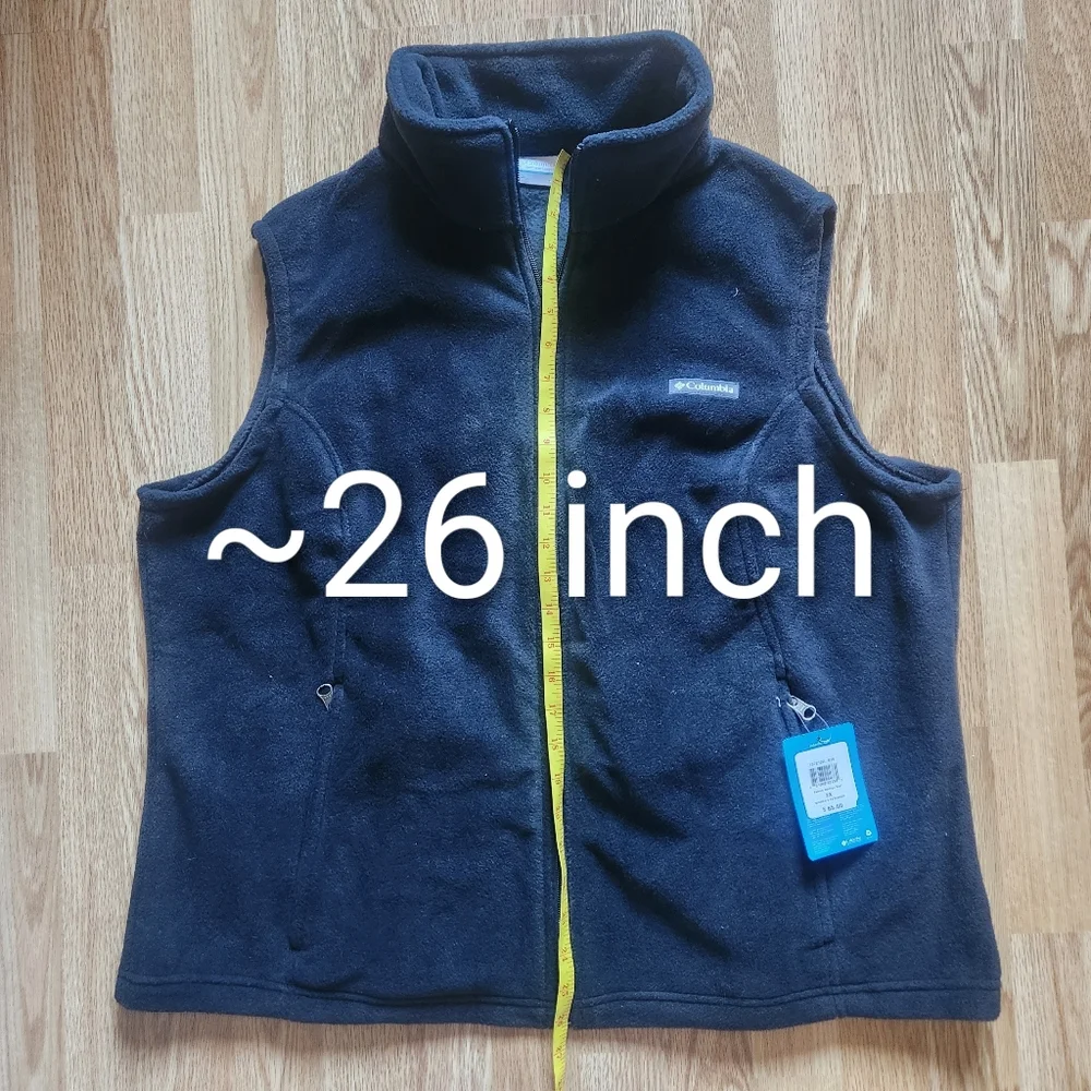 NWT Columbia Black Fleece Vest - Picture 6 of 7